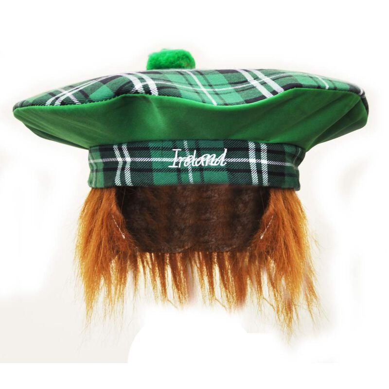 Ireland Tartan Style Paddy Hat With Red Hair