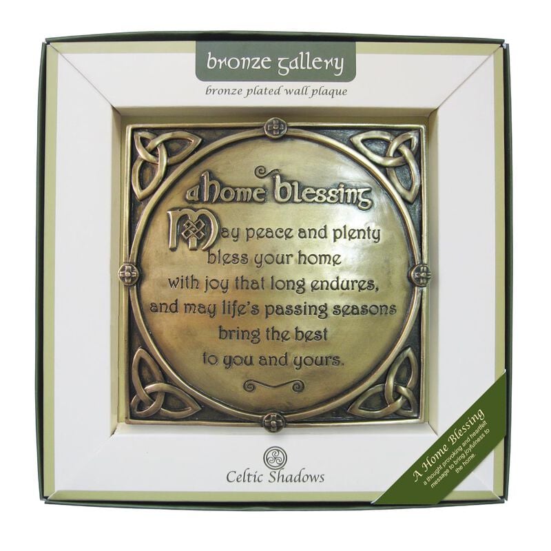 Bronze Plated Wall Plaque With A Home Blessing