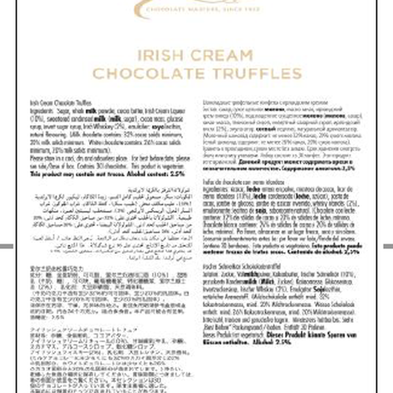 Butlers Irish Cream Chocolate Truffles In Tapered Box  300G