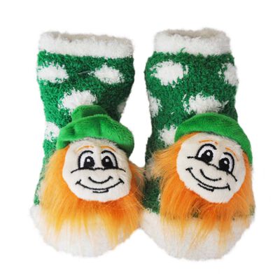 Murphy The Leprechaun Toddler Boots  Green With White Design