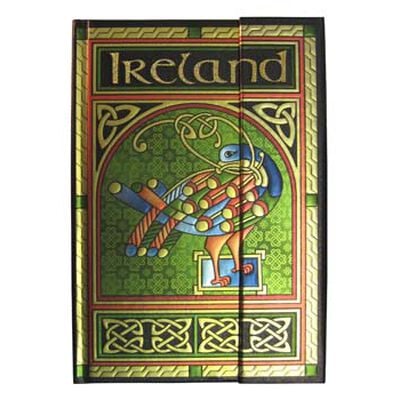 Celtic Peacock Foil Ireland Notebook With A Coloured Trinity Irish Design
