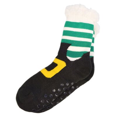 Super Soft Non-Slip Ireland Leprechaun Design One Size Slipper Socks