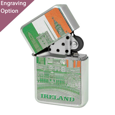 Ireland Montage Tri Colour Foil Style Windproof Lighter