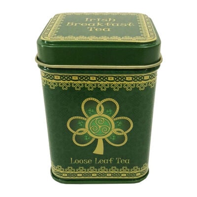 Irish Breakfast Tea -Shamrock Spiral 40G Loose Leaf Tea Tin With Celtic Design