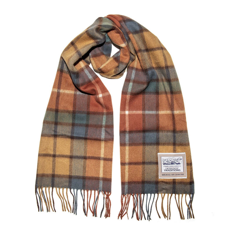 Heritage Traditions Brushed Woollen Scarf, Autumn Check Color