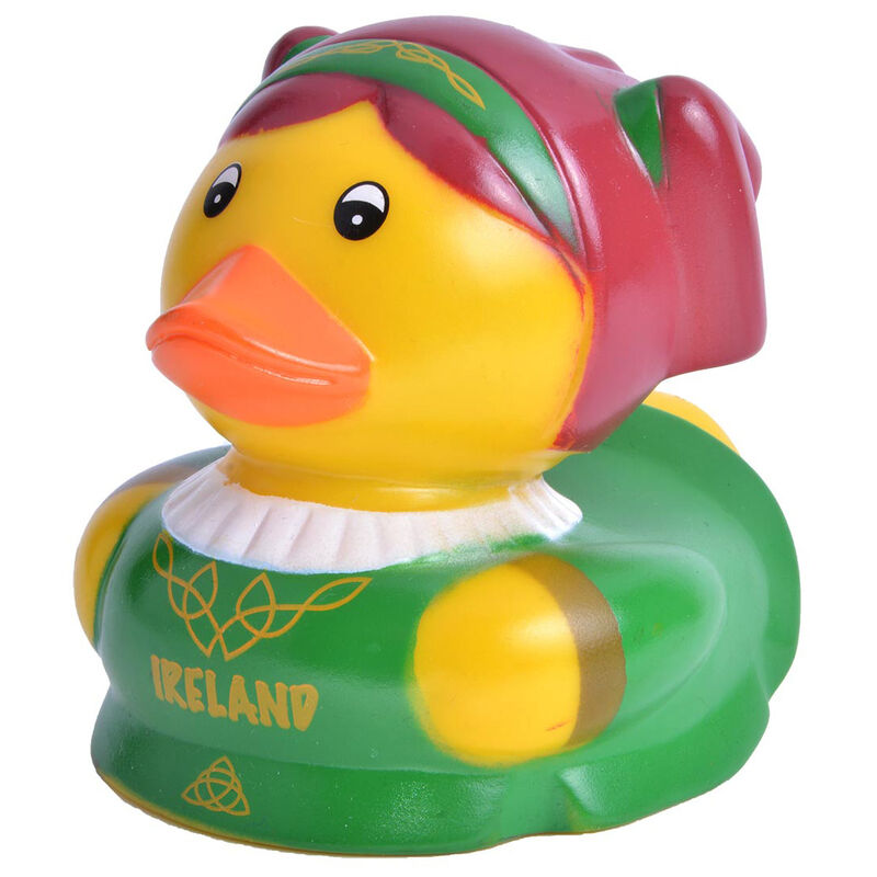 Irish Rubber Duck With A Green Irish Dancers Dress Design And Ireland Text