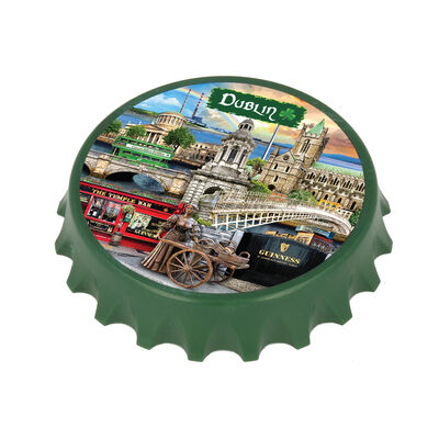 Dublin Montage Screwcap Bottle Opener Magnet With Famous Dublin Landmark Design