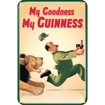 Guinness Metal Sign With Iconic Lion Design (20Cm X 30Cm)