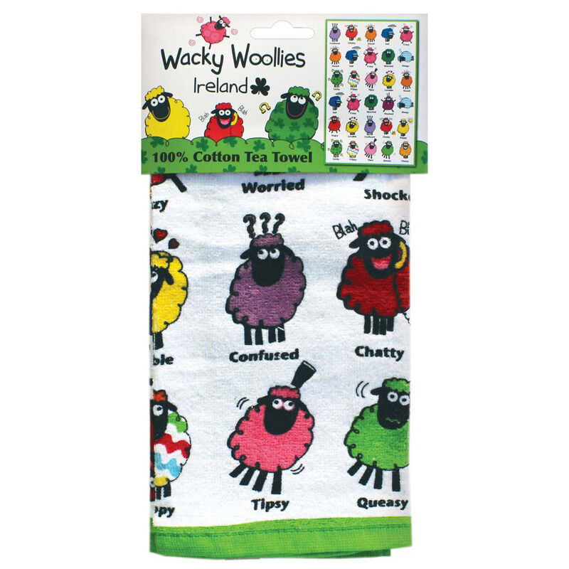 Wacky Woollies Sheep Print Tea Towel