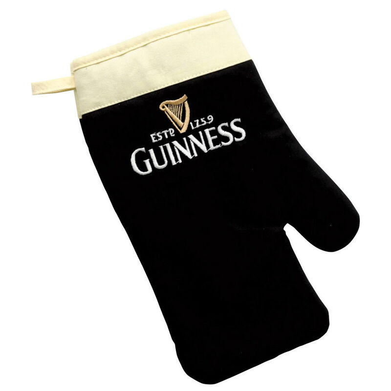 Guinness Oven Glove Designed As A Pint Of The Black Stuff With Traditional Print