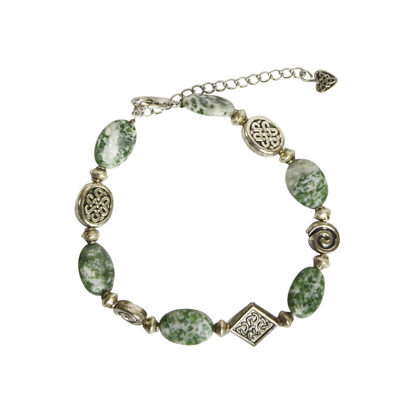 Connemara Marble Oval Tree Agate Bracelet