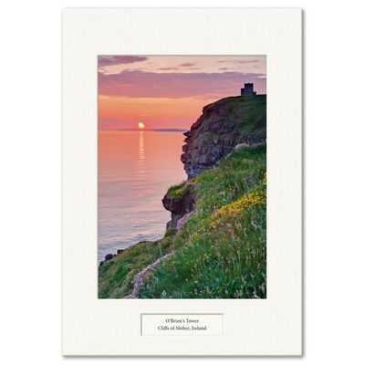 Visions Of Ireland Mounted Prints – O'Brien'S Tower  Cliffs Of Moher