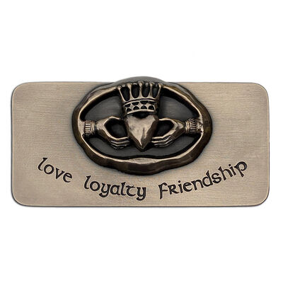 Claddagh Love  Loyalty And Friendship Plaque  20cm X 11cm