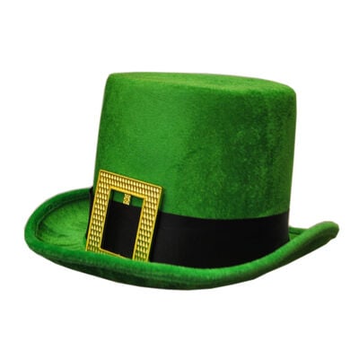 Velour Tall Green Leprechaun Designed Bowler Hat  Onesize Fits Most Hat Sizes