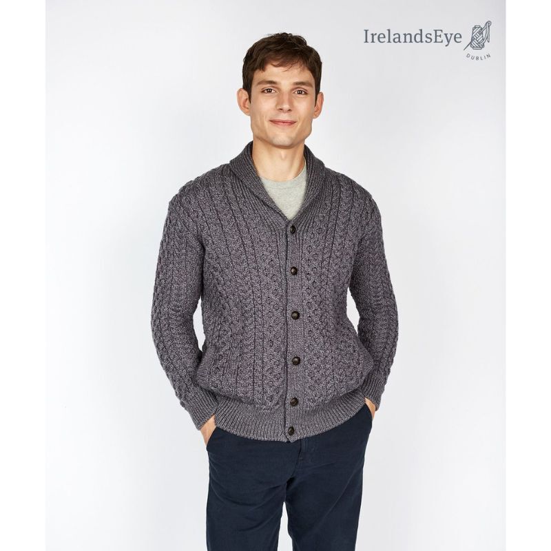 Buy IrelandsEye Knitwear Woodford Aran Cardigan | Carrolls Irish Gifts
