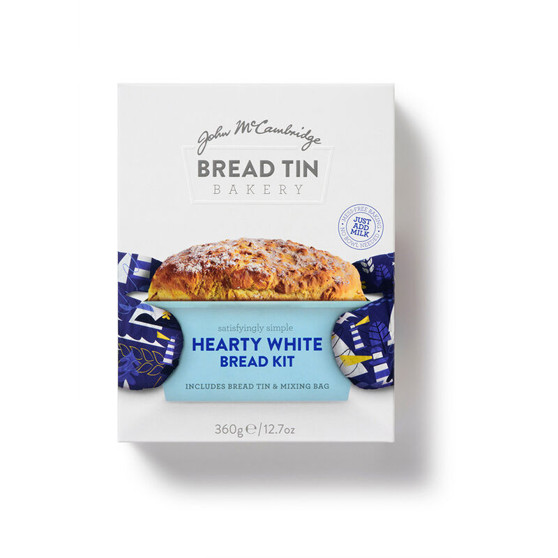 John McCambridge Satisflyingly Simple Hearty White Bread Kit Including Bread Tin & Mix Bag, 360g