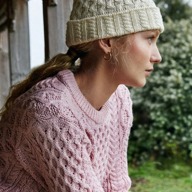 Go to the product listing page for all womens aran knitwear products