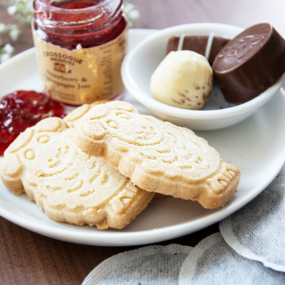 Irish shortbread biscuits on a plate