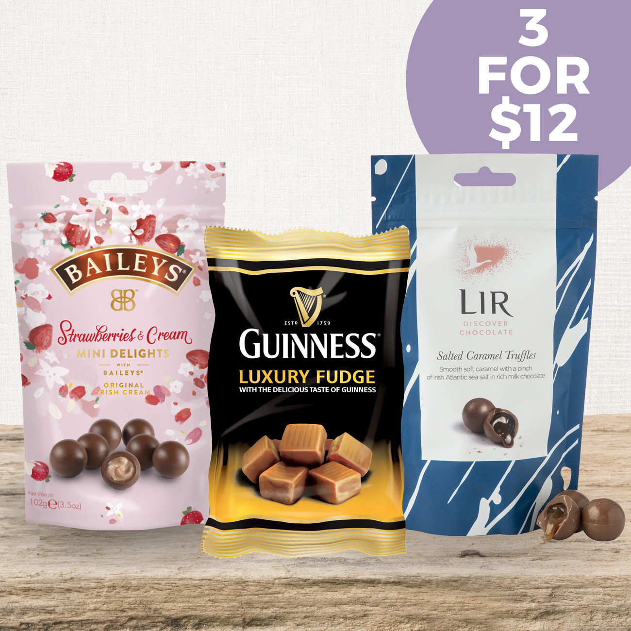 Mix and match on sweet treats with our great price offer on 3 products