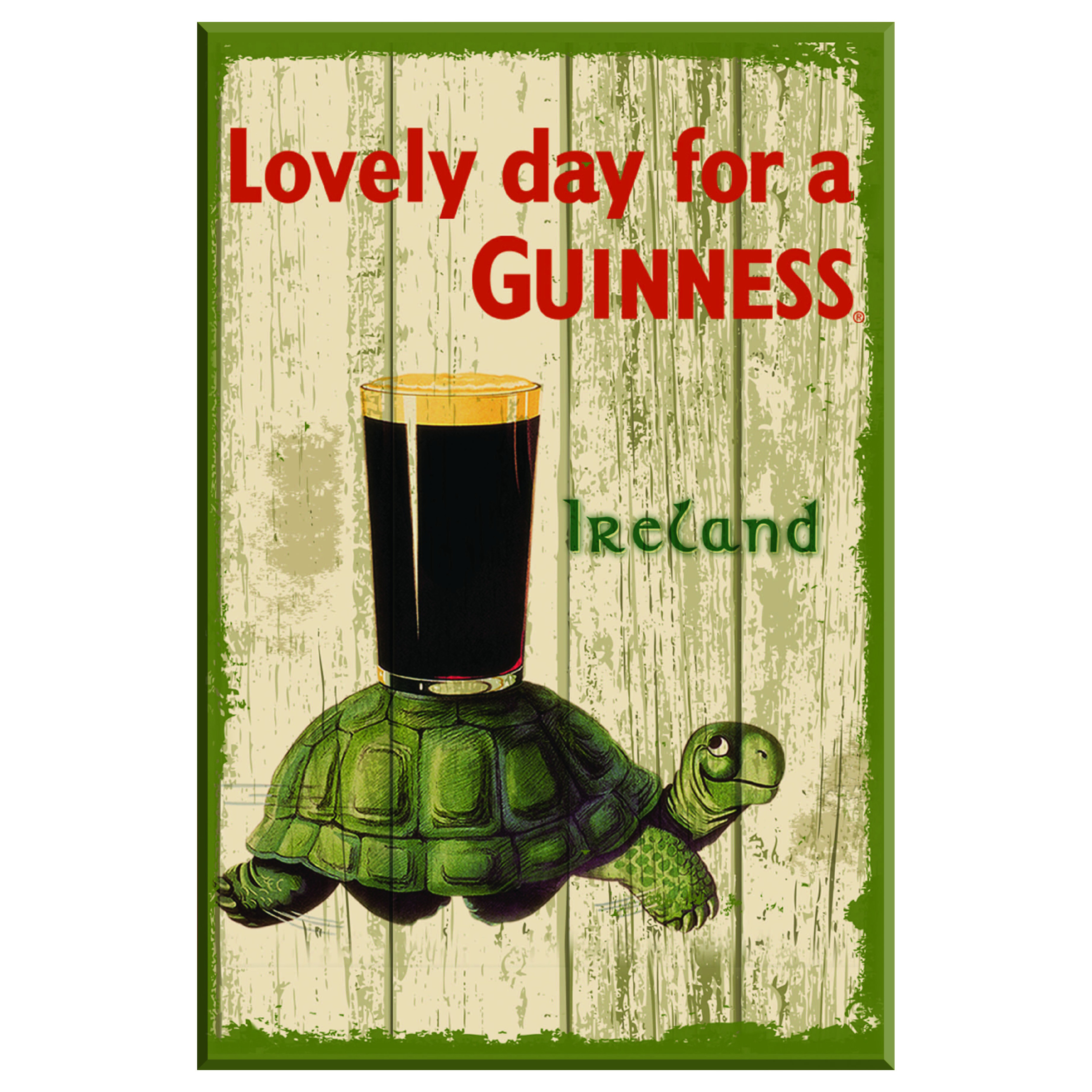 SET OF 2 Guinness Toucan Turtle Lovely Day for a Guinness Pint
