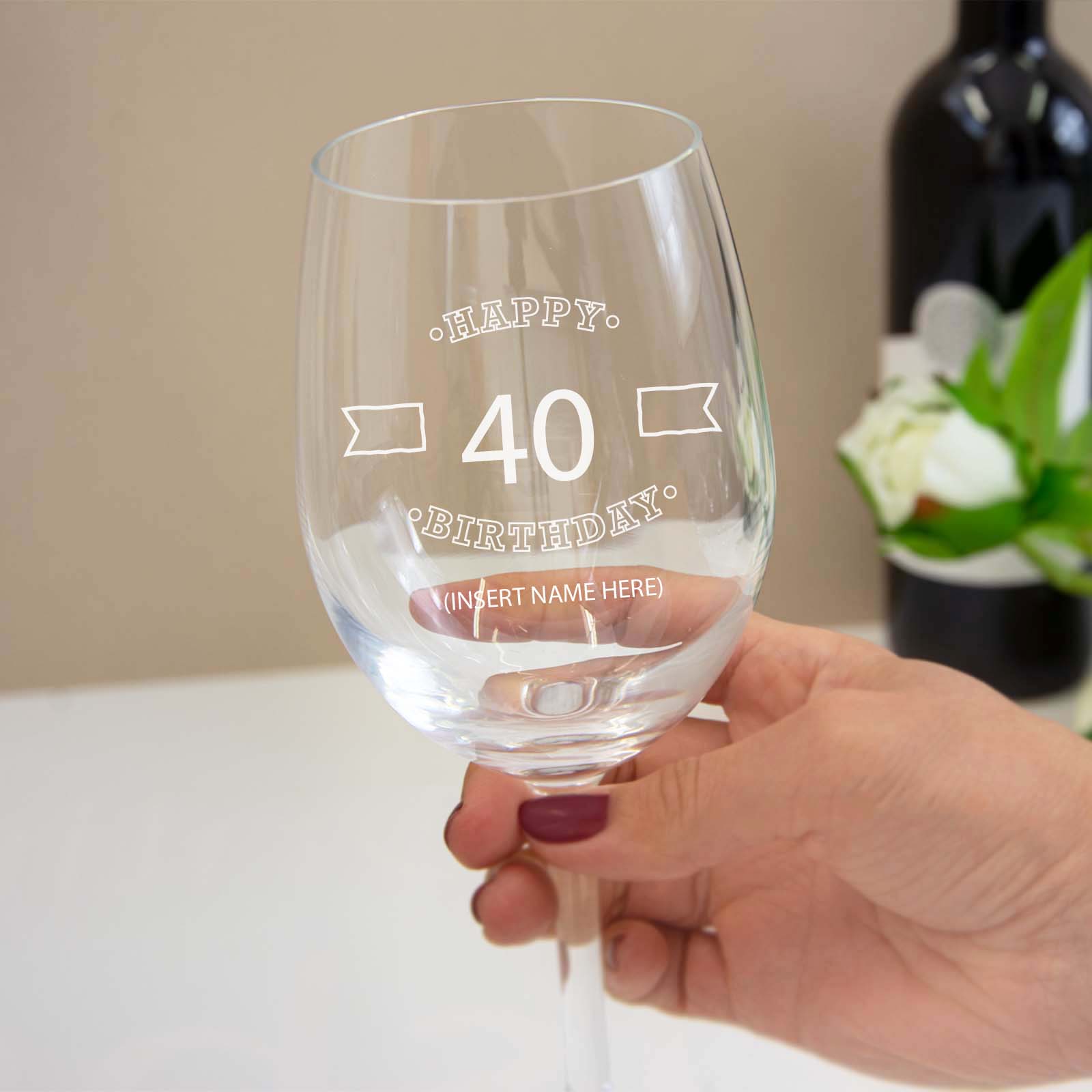 Mother's Day Personalised Engraved Wine Glass Gift Boxed Present Gift 